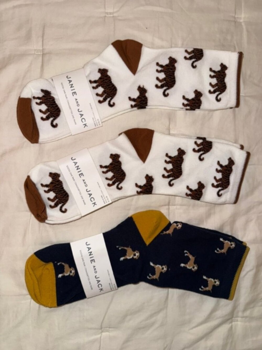 NWT Janie Jack 3 pair Boys Dress Socks Sz 10-12 (Shoe Size 3-5 US)